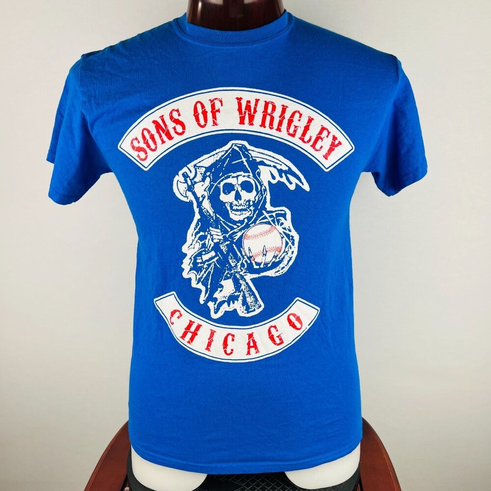 Chicago Cubs Sons Of Anarchy Wrigley Theme Baseball Shirt T-Shirt
